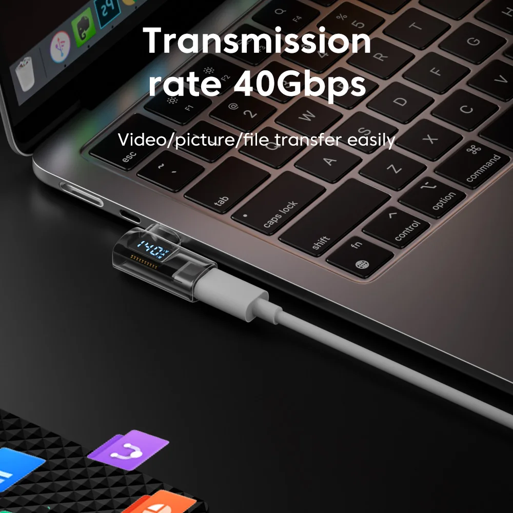 Elough Digital Display Adapter USB C Male to Lightning Type C Female OTG Fast Charging Data Transfer Converter For iPhone 15 PC