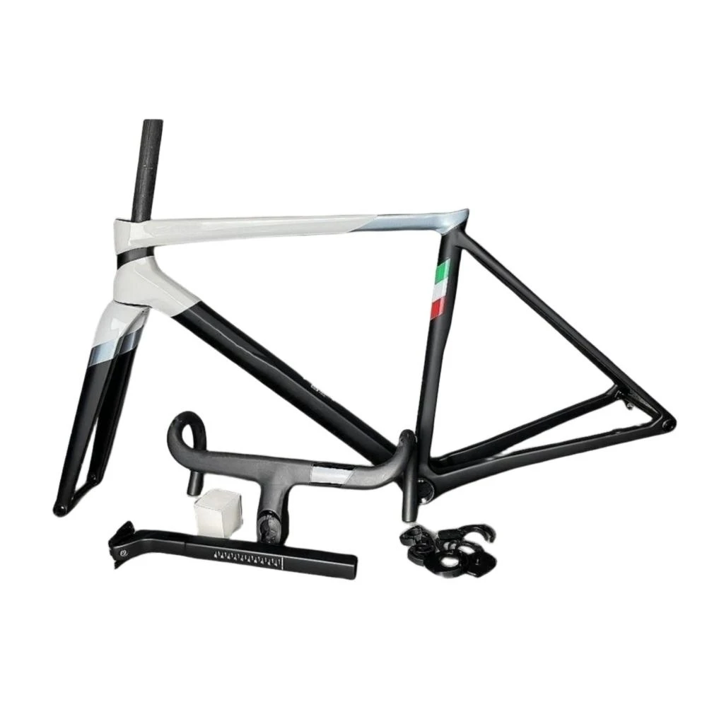 

C68 Carbon Road Bike Frame Di2/Mechanical Compatible Lightweight Racing Bicycle Frameset Full Internal Routing EU DPD White