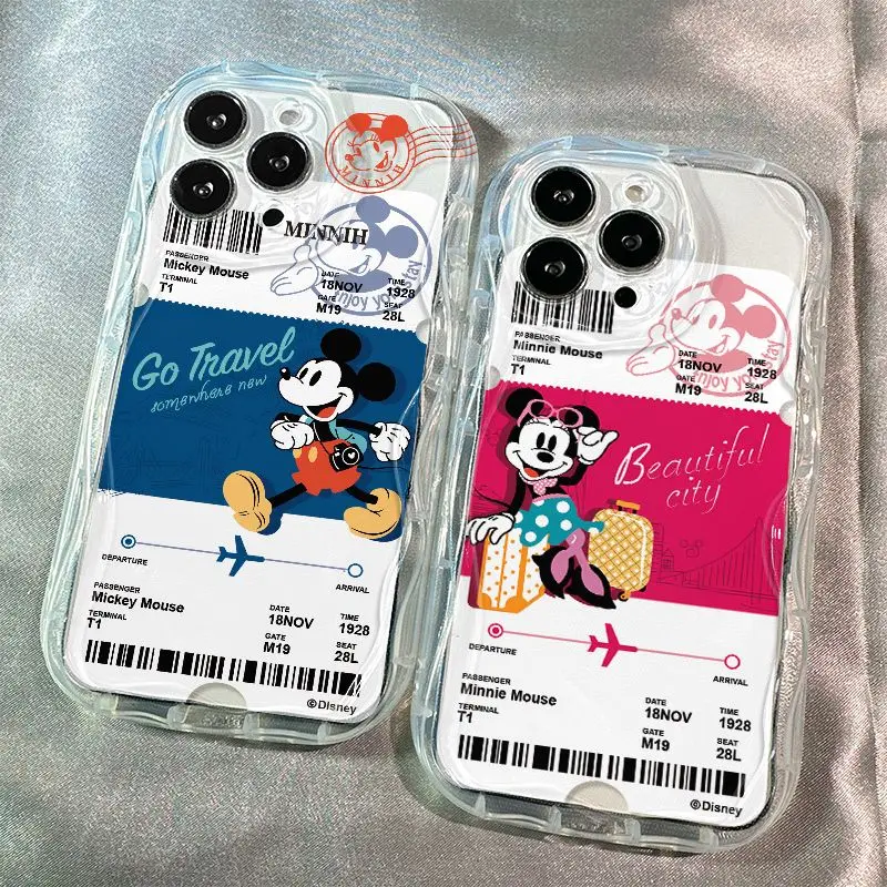 Disneys Mickeys Minnies Mouses Sweethearts Siliocne  Phone Case For iPhone 15 14 13 12 11 Pro Max 7 8 Plus XR XS MAX Y2K