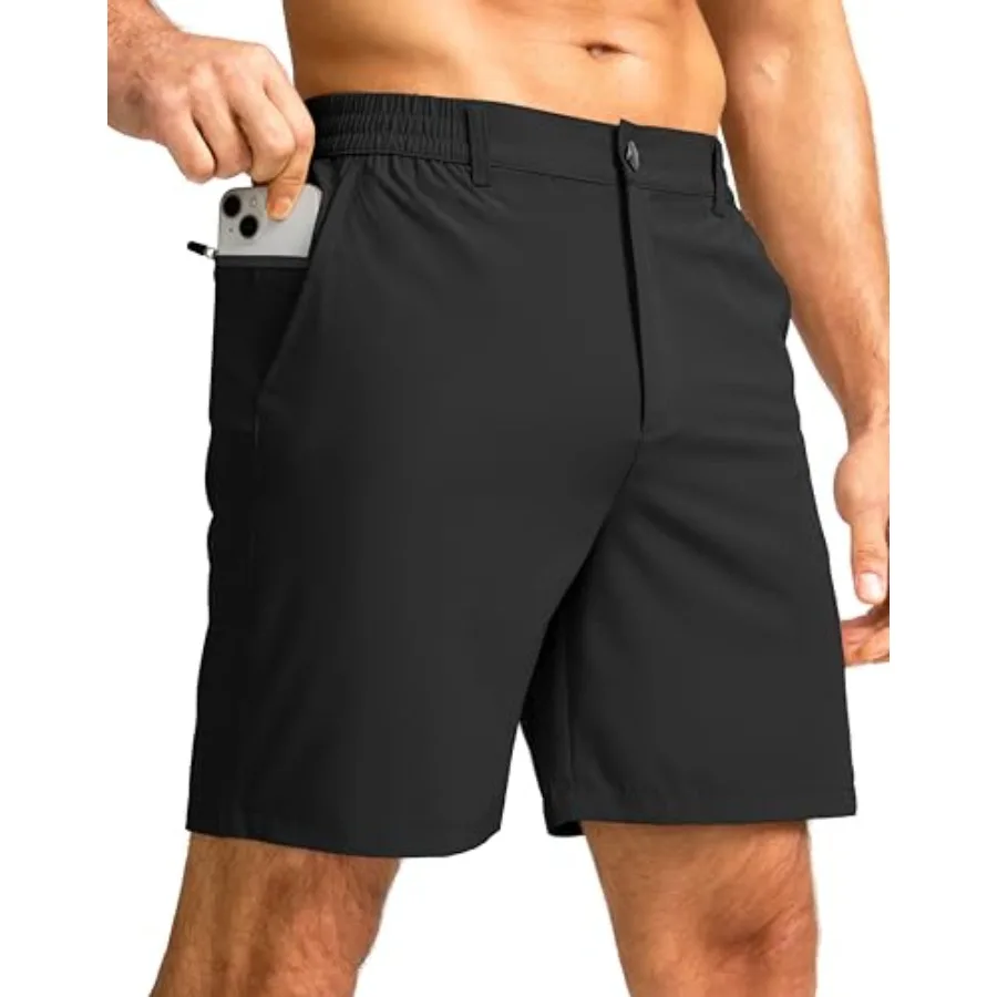 

G Gradual Men's Casual Shorts 7" Lightweight Golf Shorts for Men Stretch with 3 Pockets Quick Dry Breathable Work Shorts
