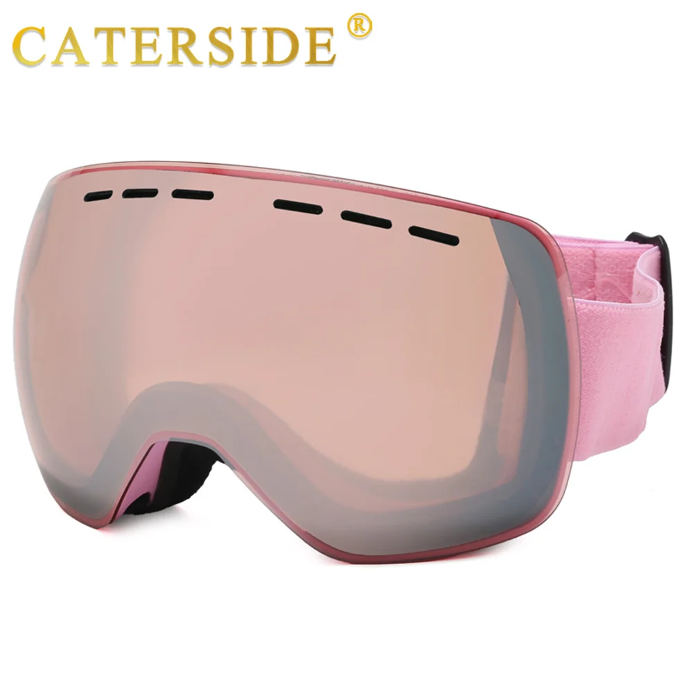 

CATERSIDE Новые мужские и женские лыжные очки с магнитными противотуманными линзами, двухслойные, ветрозащитные, пылезащитные, для зимних видов спорта, UV400