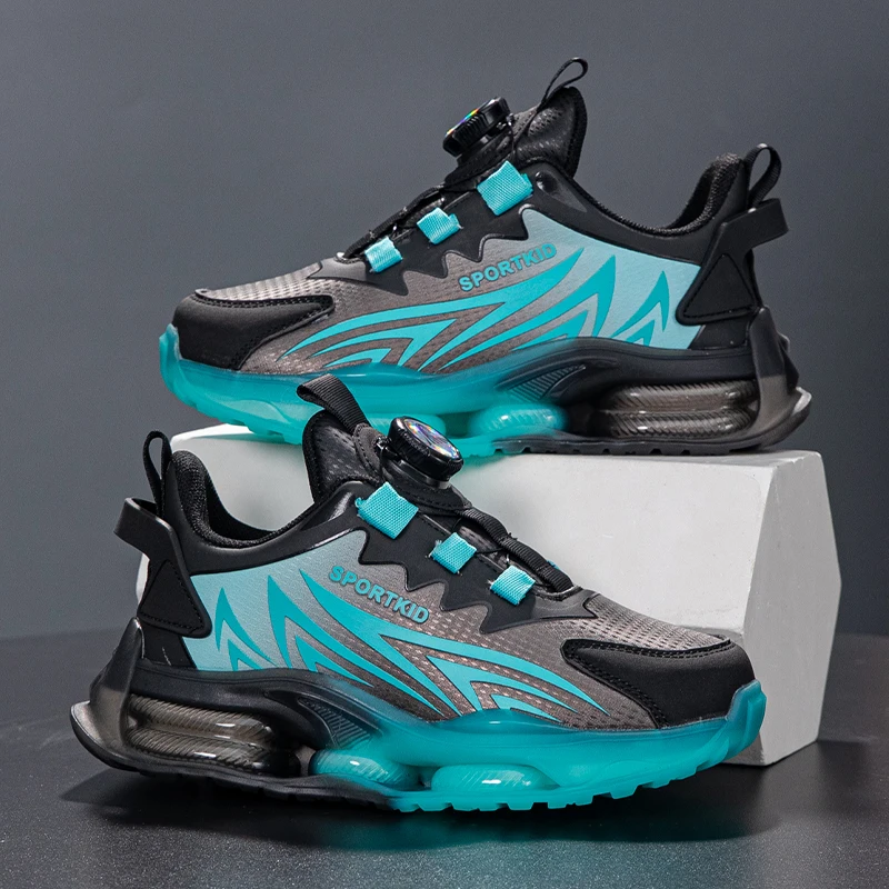 

New Children Basketball Shoes Leather Wear-Resistant Rebound Flat Running Shoes Fashion Sports Casual Basketball Boots for Kids