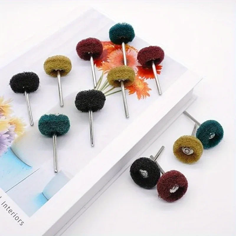 8PCS 3mm Handle Mini Drill Grinding Brush Nylon Polishing Polishing Wheel Rotary Tool Accessories