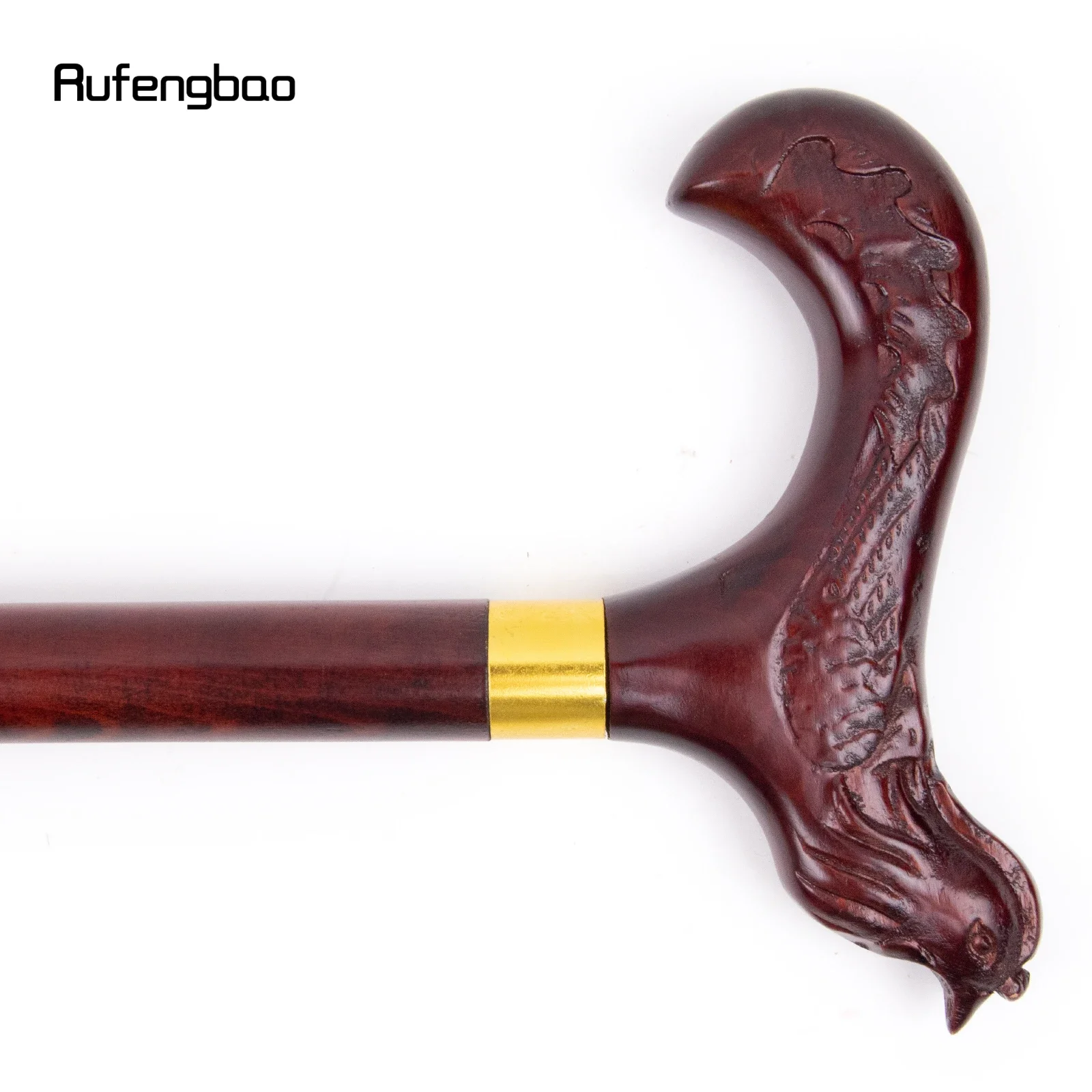 Roter Vogel Phoenix Holz Single Joint Mode Gehstock dekorative Cosplay Cane Halloween Mace Krücke Zauberstab Crosier 97cm