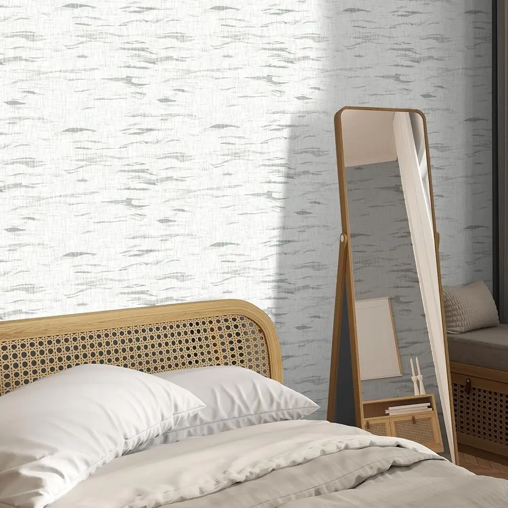

Rustic Abstract Wallpaper Peel And Sti Farmhouse Wall Covering For Living Room Bedroom 12""X118"" Removable Self Adhesive