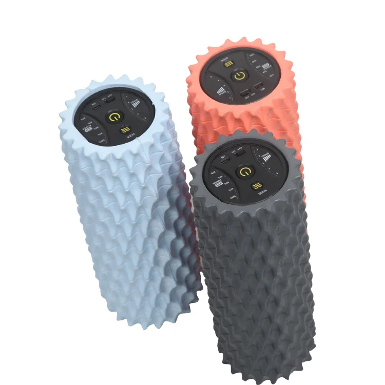 5-speed Electric Foam Roller Yoga Fitness Vibration Relaxation Massage Column Electric Corrugated Fascia Column Yoga Column