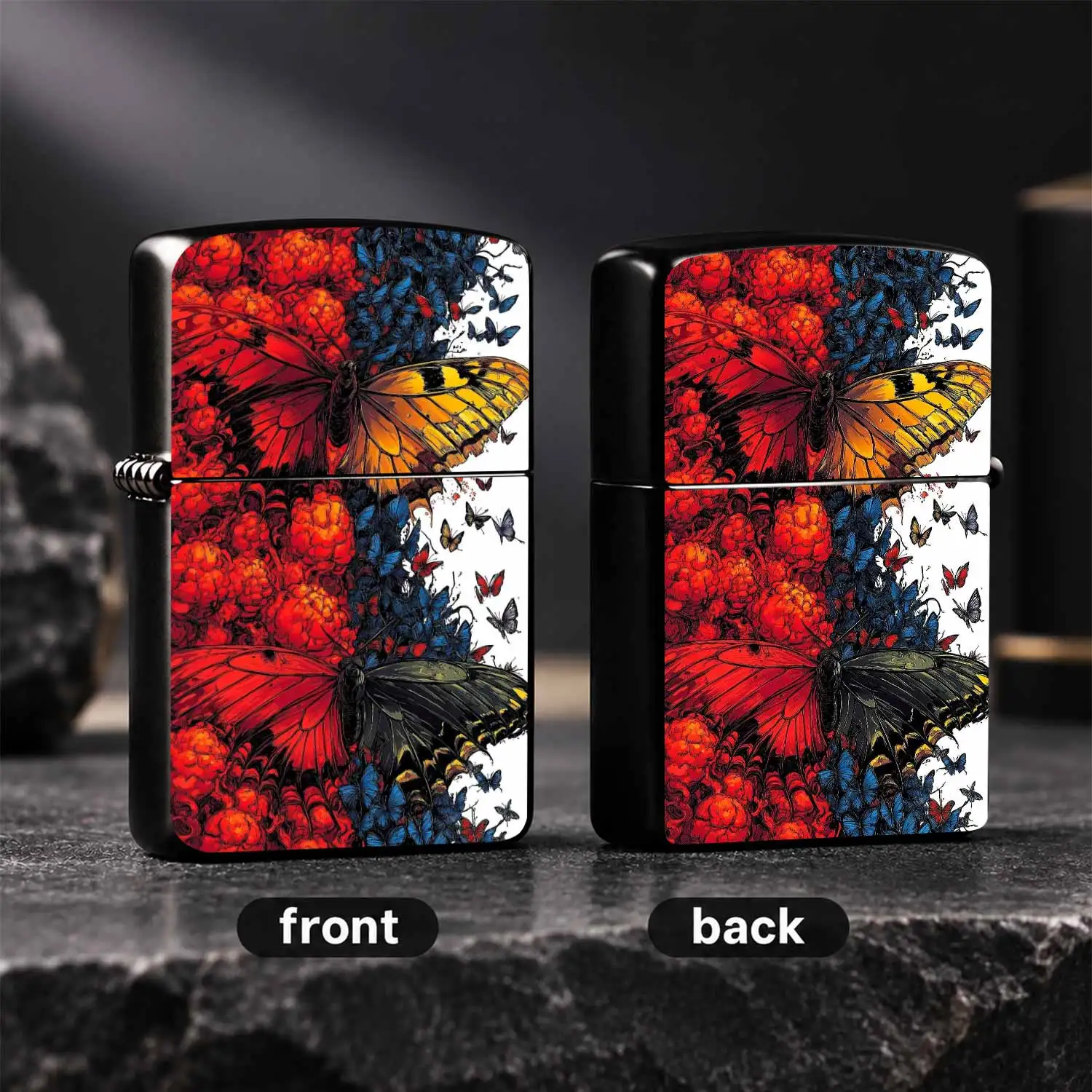 Creative Contrast Color Art Decor Lighter, Trendy Graffiti Style Portable Igniter, High Aesthetic Practical Accessory For Daily Outdoor Use, Gifting, Multiple Scenarios, Unique Pattern Design Exquisite Personalized Must-Have For Daily Carry