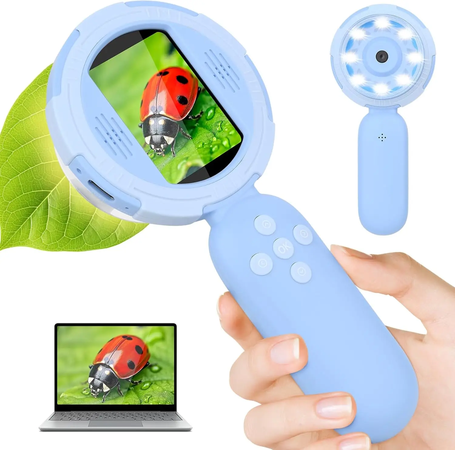 

Microscope For Kids Mini Pocket Handheld Kids Microscope Educational Science Kit Toys Xmas Birthday Gifts For Girls Boys