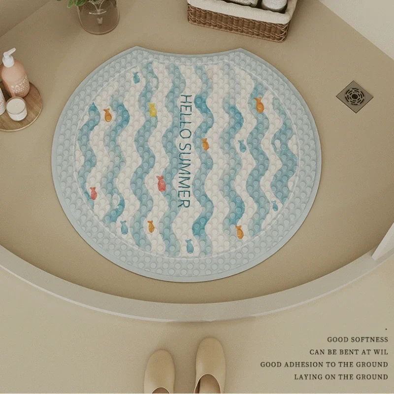 Non-Slip Bathroom Floor Mat, Anti-fall Shower Foot Massage, Suction Cup