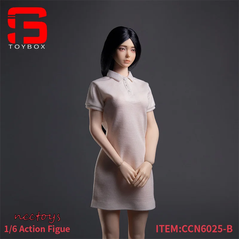 NCCTOYS CCN6025 1/6 cuello Polo suelto versión de longitud media vestido ropa modelo para cuerpo de figura de acción de soldados femeninos de 12 pulgadas
