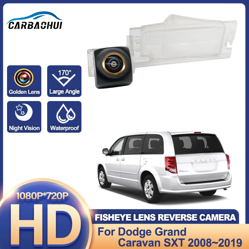 Cámara de visión trasera Golden Fisheye para Dodge Grand Caravan SXT 2008 2009 2010 2008~2019, cámara de visión nocturna CCD para aparcamiento