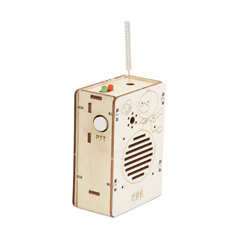 2 pezzi fai da te Wireless Walkie-Talkie modello scienza giocattoli bambini Kit di strumenti sperimentali apprendimento educazione giochi di Puzzle in legno