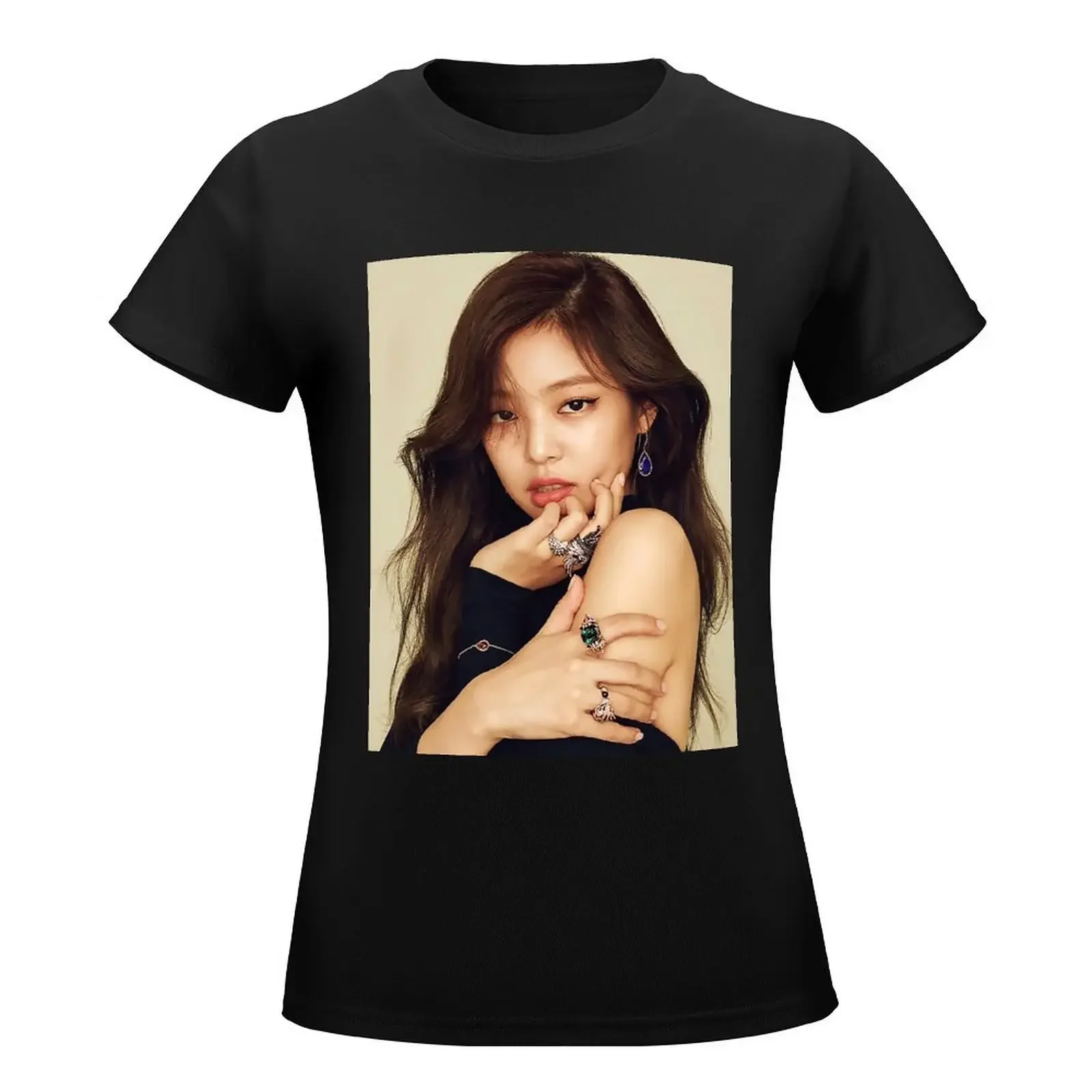 hot jennie prikitiew T-Shirt oversized anime clothes t shirt for Women