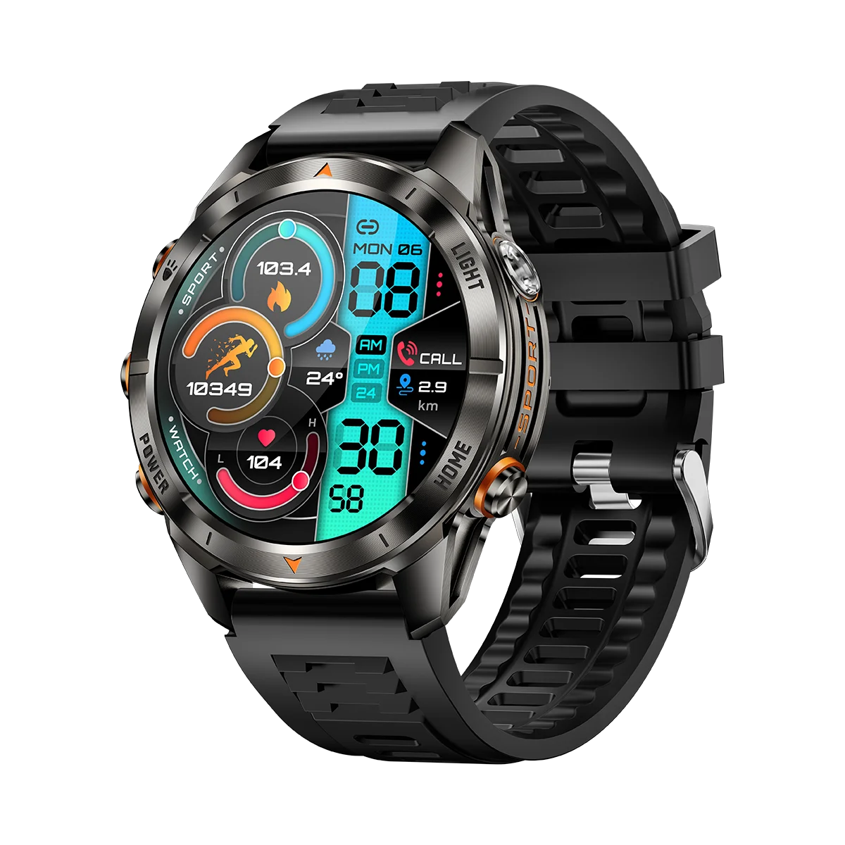 

BL KT80-1 1,46 дюйма, водонепроницаемость 3 атм, 515 мАч, сильный свет, мониторинг здоровья, несколько режимов упражнений, умные часы для улицы