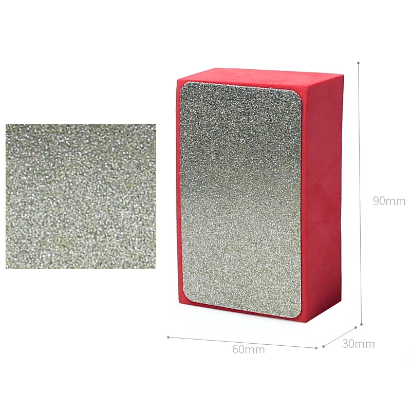 Diamond Polishing Hand Wipe Block, Almofada de mão para telha cerâmica Vidro Edging Dressing Metal Wood Finish, 90x60mm