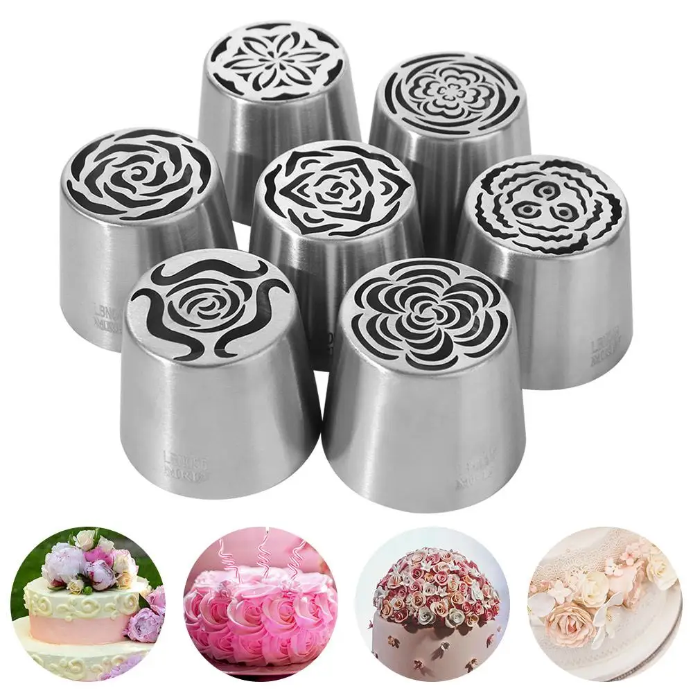 

Large Size Flower Squeeze Mouth Creative Stainless Steel Pastry Piping Nozzle DIY Household Cake Decorating Tips