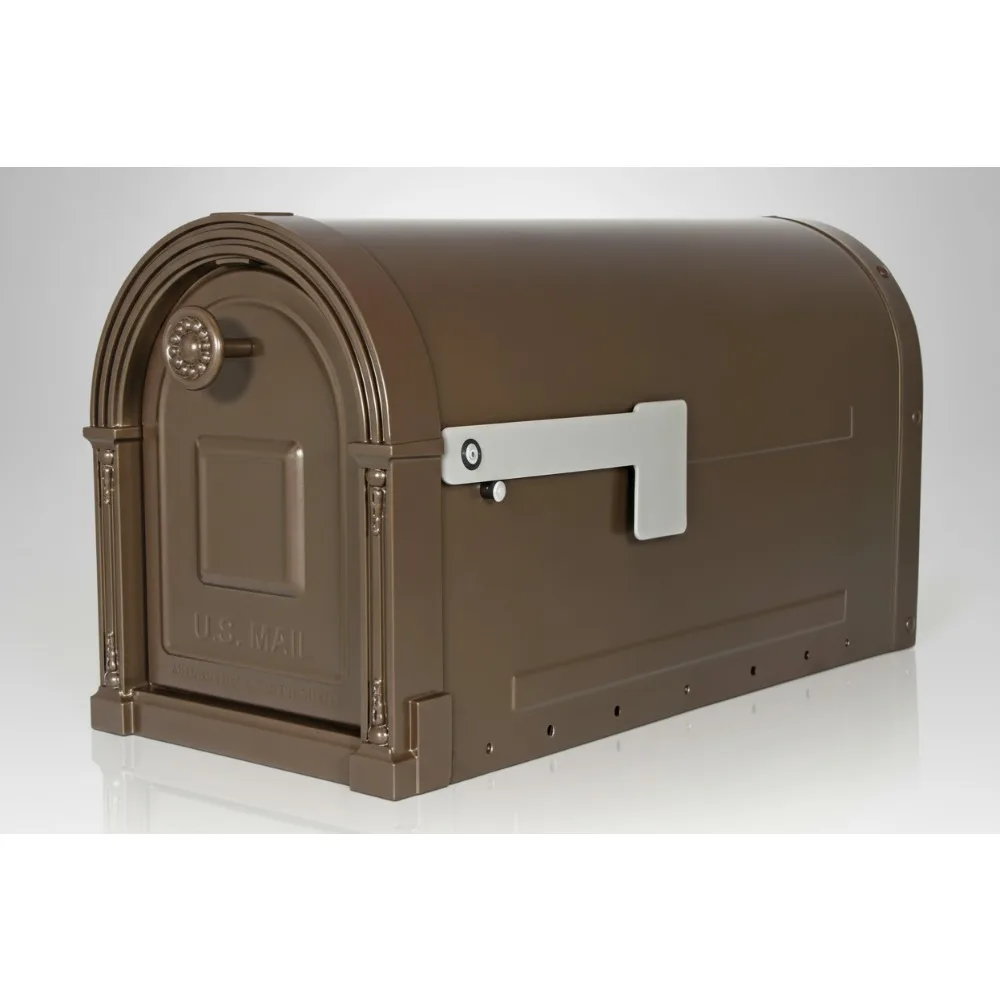 

Large Capacity Galvanized Steel Mailbox, Weatherproof Post-Mount with Magnetic Closure for Secure Delivery