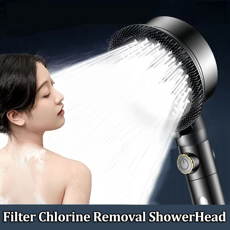 Neuer Hochdruck-Turbo-Massage-SPA-Duschkopf-Set, Handgehaltener Filtrations-Hautpflege-Duschkopf für Badezimmer und Heimgebrauch