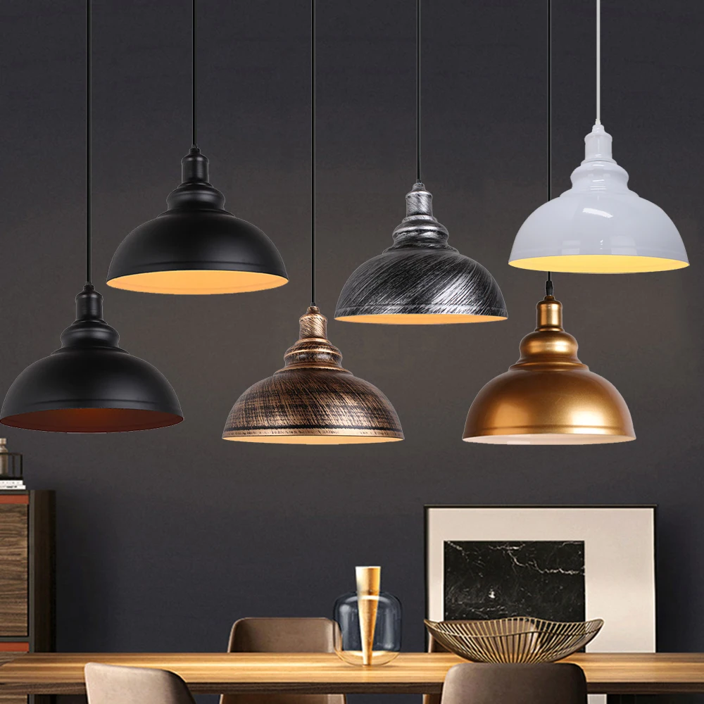 

Retro Industrial Wind Restaurant Kitchen Home Lamp Pendant Light Vintage Hanging Light Decorative Dome Lampshade