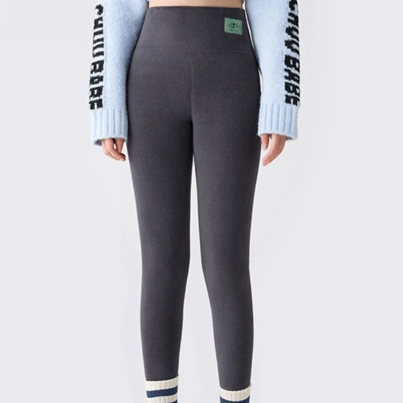 Leggings thermiques en polaire Sherpa pour femmes, grande taille, nouvelle version, taille haute, sans couture, Design côtelé, pantalons d'hiver lourds