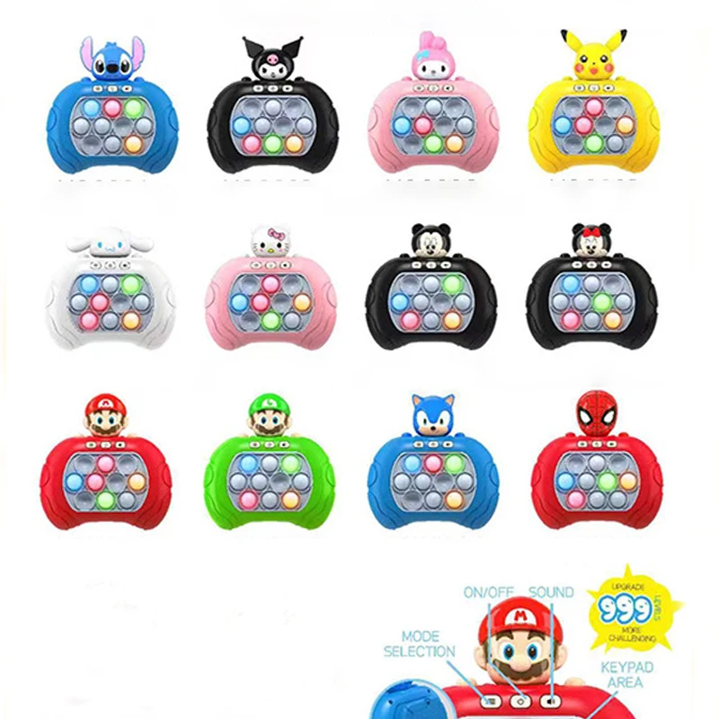 لعبة الدفع السريع الجديدة فيدجيت فقاعة لعبة إلكترونية خفيفة ضد الإجهاد ألعاب للأطفال البالغين هدية