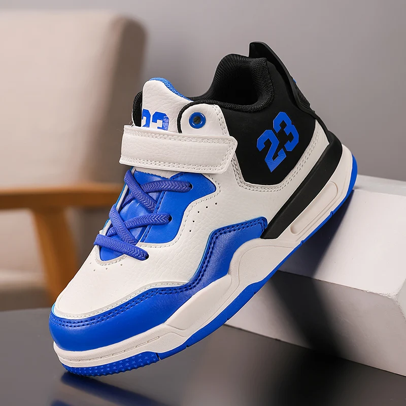Autumn Childrens Boy Sneakers Pu Leather Outdoor Non-slip Boys Basketball Shoes School Running Luxury Fashion Boys Sports Shoes view 4