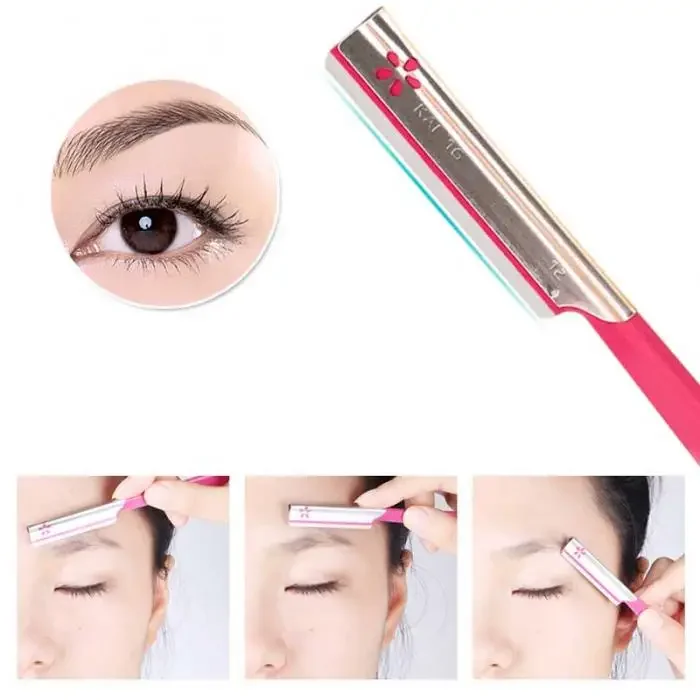 5 stücke Augenbraue Epilierer Sets für Frauen Make-Up Schönheit Augenbrauen Haar Entfernung Styling Werkzeug Stahl Klinge Gesichts Sourcil Razor Trimmer – Detail 9