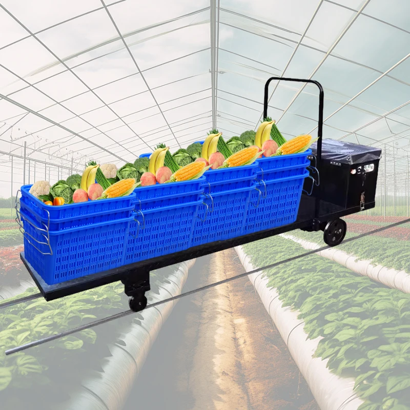 Greenhouse Roller Tube Track Electric Harvesting Trolley Pepper Cart