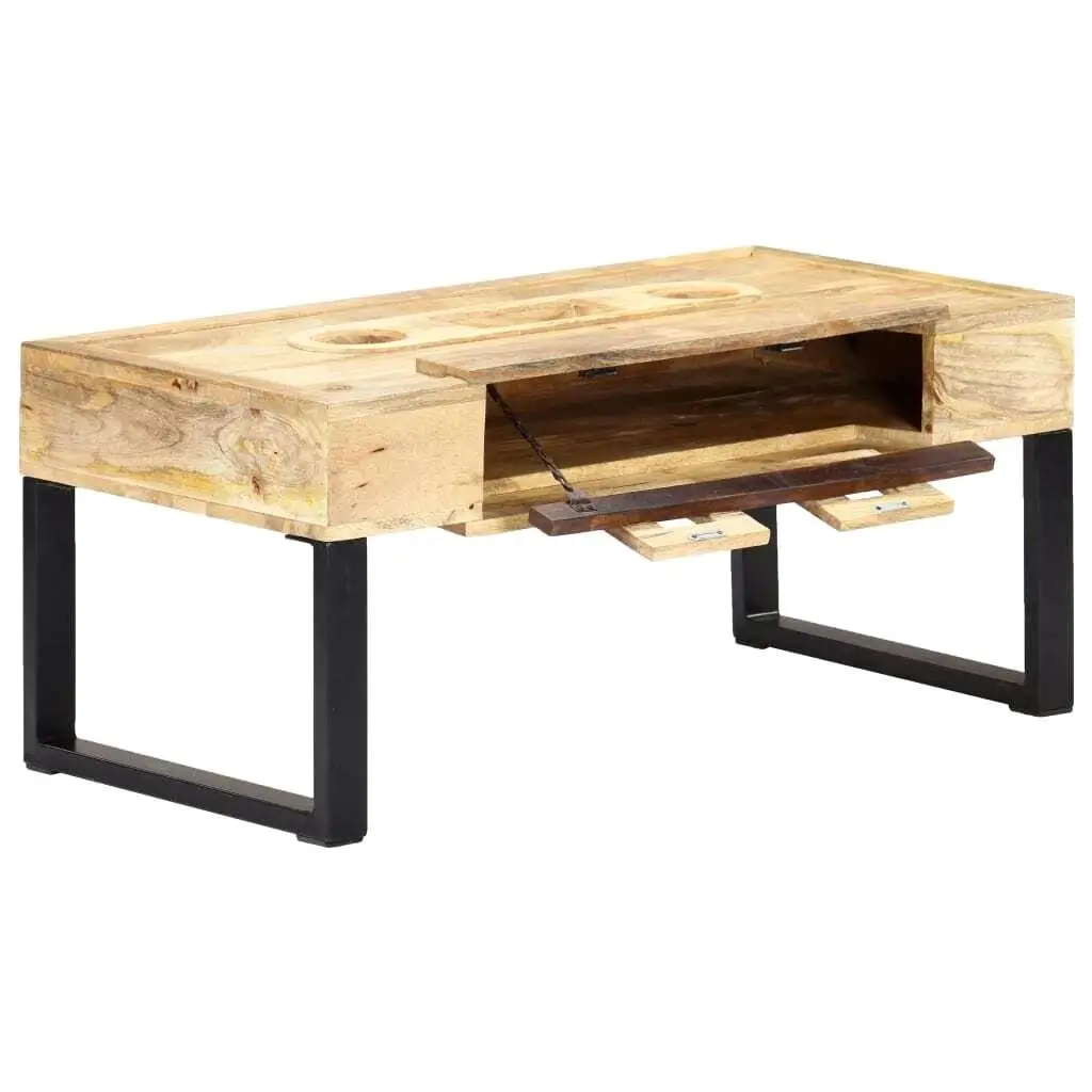 Stylish Cassette Coffee Table - 39.4x20.5x17.7 Solid Wood, Vintage Design, Home Furniture