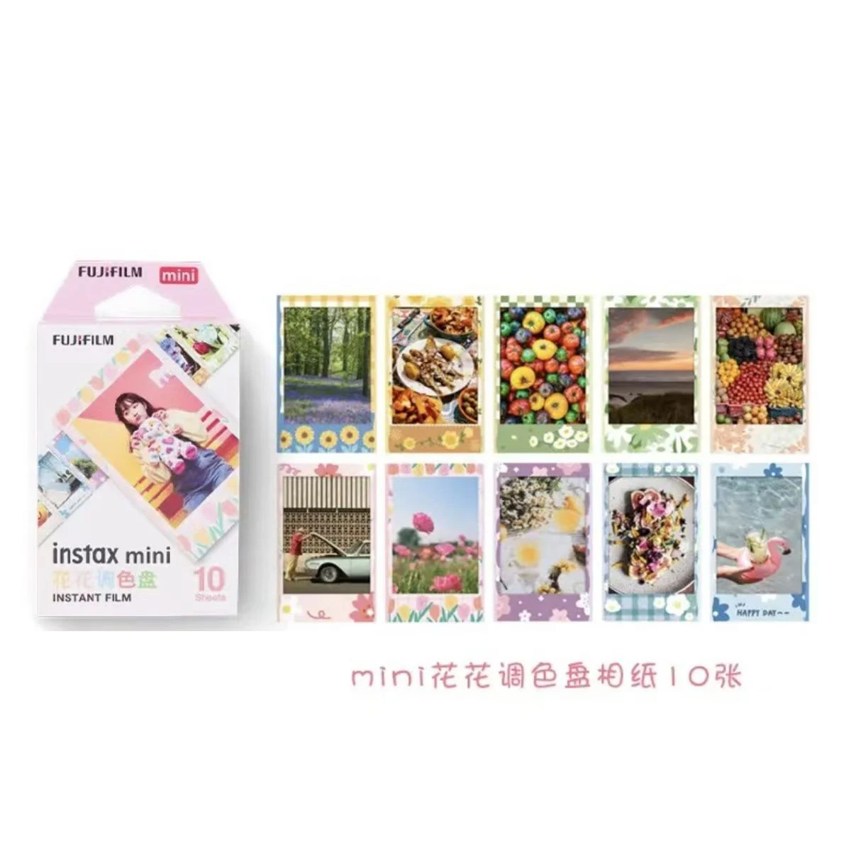 Fujifilm Instax Mini Color Film Flower Pattern For Fuji Instant Camera Mini 12 11 8 9 SE Link Liplay EVO LOMO