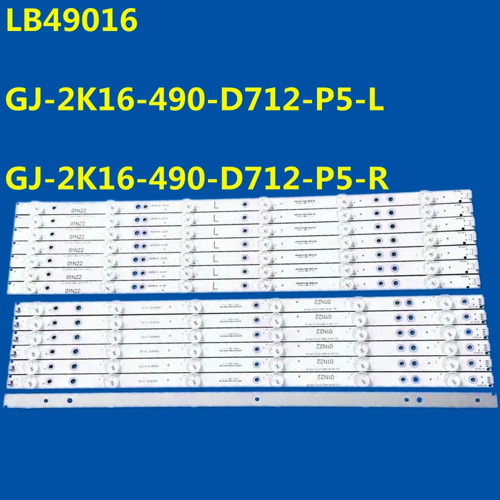 LED Backlight For LB49016 V1_00 GJ-2K16-490-D712-P5-L/R 01n21 01n22 49PUS6401 49PUH6101 49PUS6561 49PUS6762 49PUS6272 TPT490U2