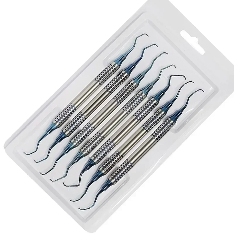 

7 Pcs Dental Teeth Scaler Cleaning Periodontal Gracey Curette Curettes Bone Curettes Perio Scalers Oral CareTool Teeth Whitening