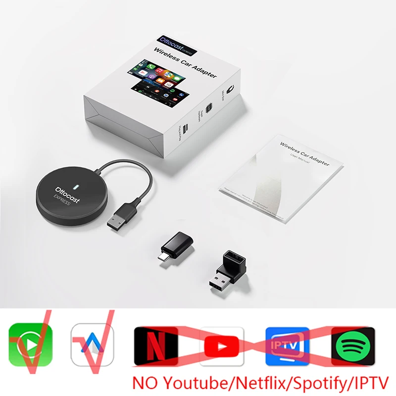 Ottocast Play2 Video Pro Ai Box Wireless CarPlay Android Auto