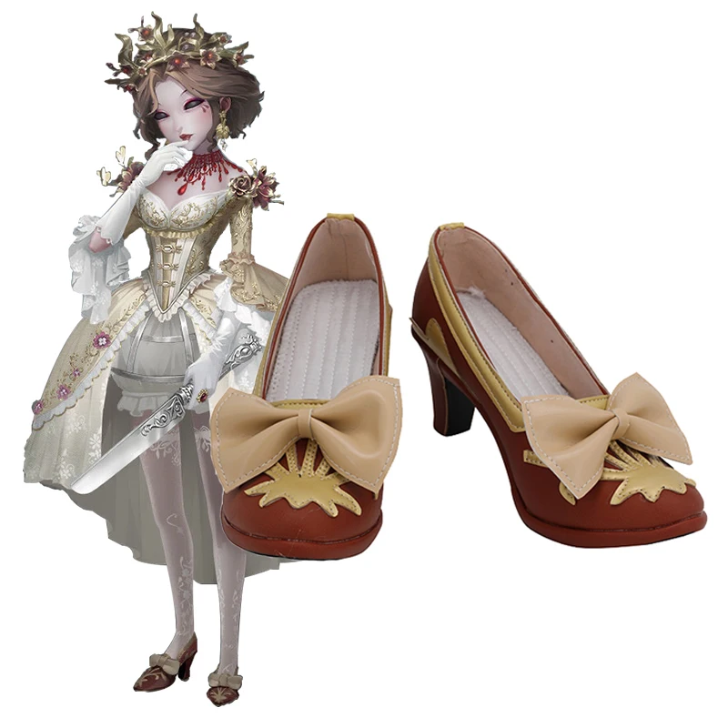 Game Identity V Mrs. Red Costume Bloody Queen Red Lady Cosplay Shoes Boots Anime Halloween Carnival Party Role Play Costume Prop