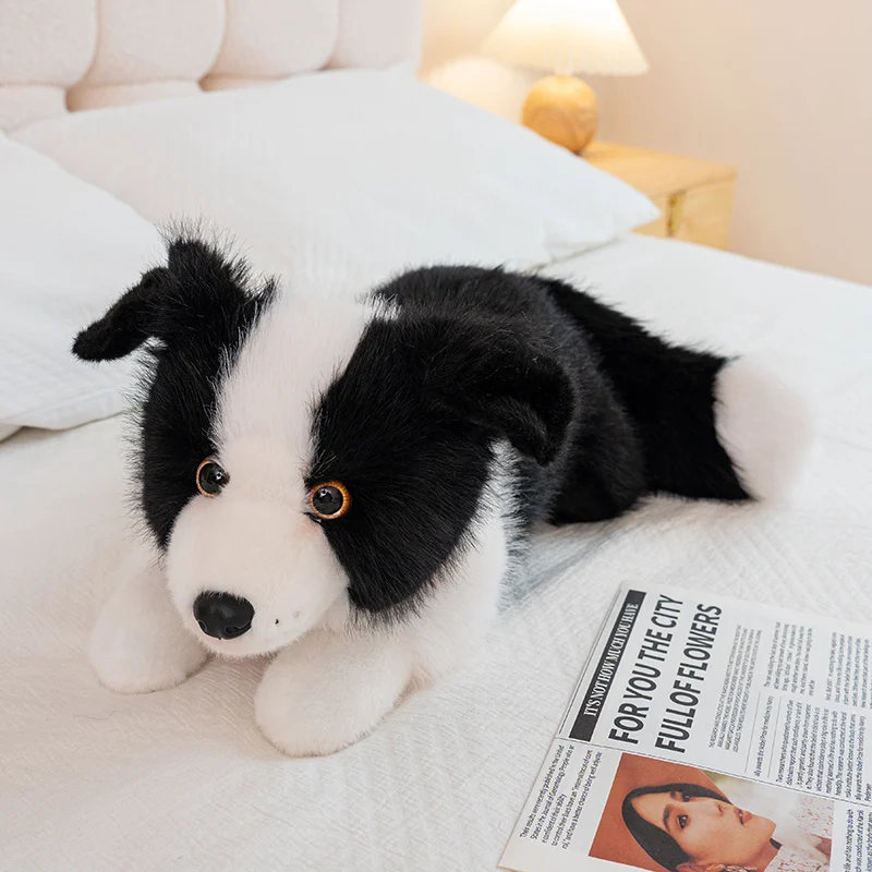 

40/50CM Four Colours Border Collie Collar Style Plush Toys Soft Stuffed Puppy Doll Funny Accompany Toys For Kids Gifts