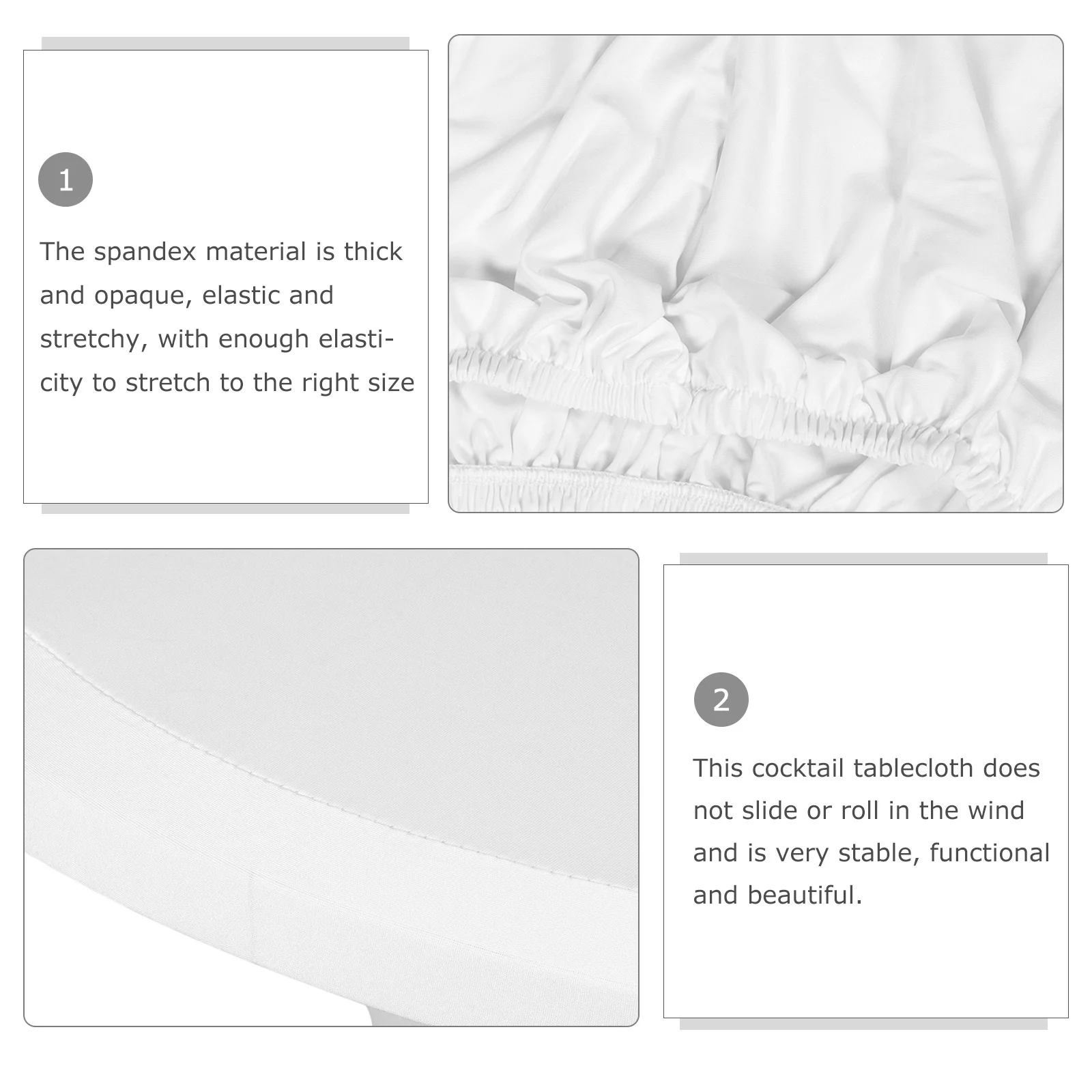 

Solid Color Elastic Tablecloth Fine Workmanship Party Accessory for Kitchen Living Room Bar Table Cloth Wedding Party Supply