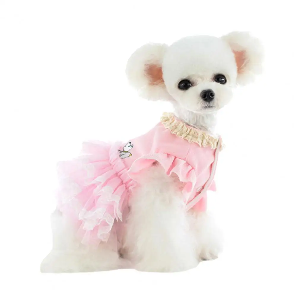 

Dog Dress Stylish Princess Style Cotton Sweet Ladylike Pet Skirt Dress for Travel