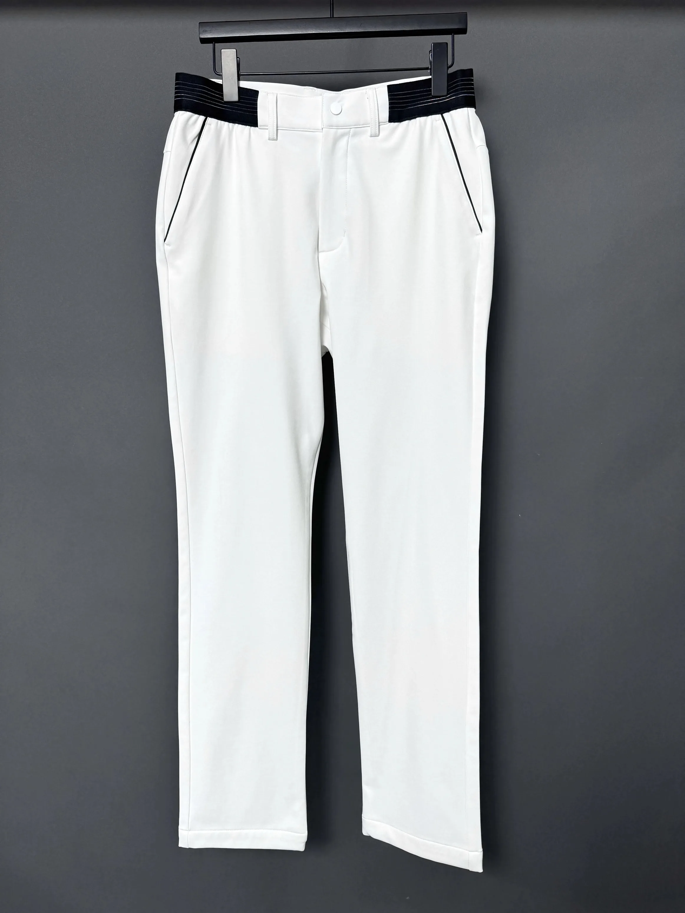 Winter new style man golf pants with fleece lining, men casual comfortable warm windproof sports golf trousers