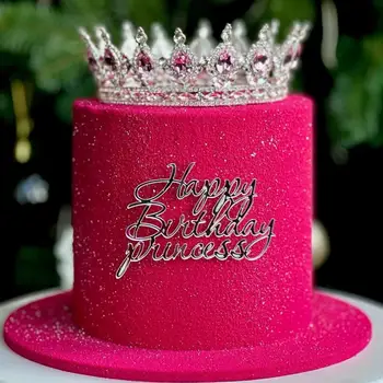 蛋糕裝飾插牌 壓克力 生日快樂 女王公主 適合女孩生日派對蛋糕裝飾 女孩成年禮 嬰兒派對 10 最佳銷售 公主生日 - №8
