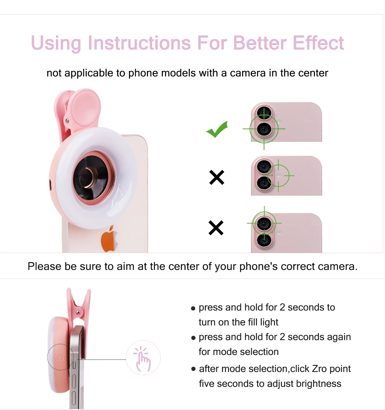 Neues Objektiv für Mobile 15X Fill Ring Light Selfie Live Lampe Kameraobjektiv mit LED Universal Flash Smartphone Tragbarer Lichtclip – Detail 7