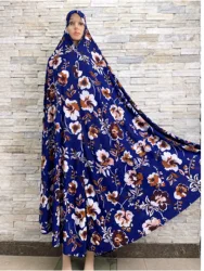 Vestido hiyab musulmán de talla grande para mujer, prenda de oración, Dubái, Abaya, Jibab árabe, Islam, Djellaba Floral, ropa de caftán Khimar