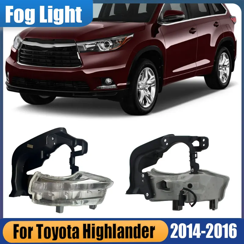 

Для Toyota Highlander 2014-2016 авто светодиодные DRL светодиодные противотуманные фары фары дальнего света передний бампер противотуманные фары TO2562100 TO2563100 3