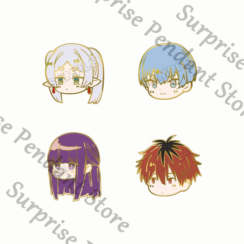 Frieren: Beyond Journey's End Anime ambitus زملاء Fern Himmel Stark شارة معدنية عالية المظهر