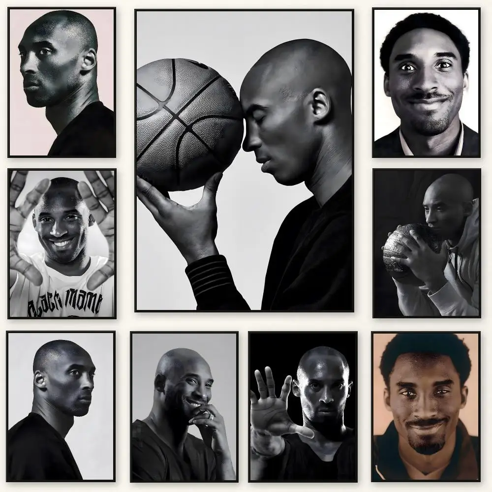 Basketball legend 8 24 Black Mamba Poster Frameless Peel-and-Stick Removable Wall Art Print
