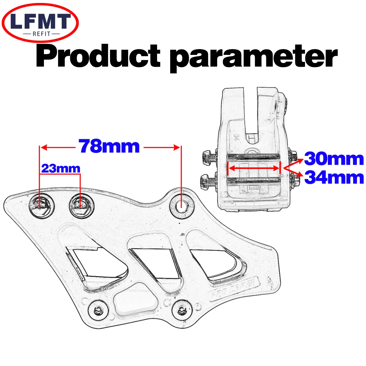 Motorcycle Plastic Chain Guide Guard For Honda CR125 CR250 CRF250R CRF450R CRF250RX CRF450RX CRF250X CRF450X CRF450L 2007-2022