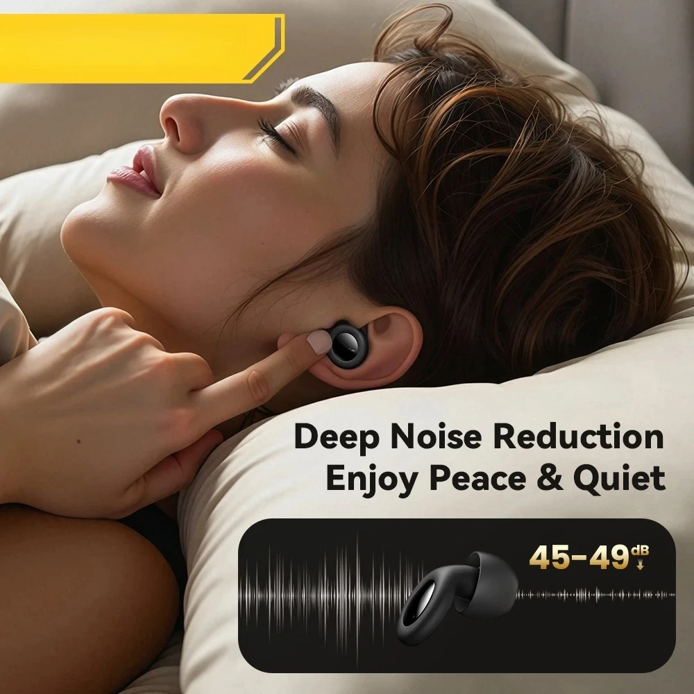 Soft Silicone Ear Plugs Noise Cancelling Sleep Earplugs for Sleeping Work Study Travel Noise Reduction view 3