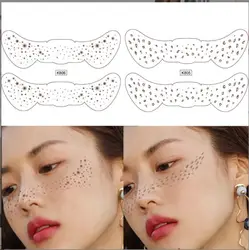 transferable tattoo on face freckles neck water transfer white henna tattoo fake moon star lace tattoo designs stickers decal