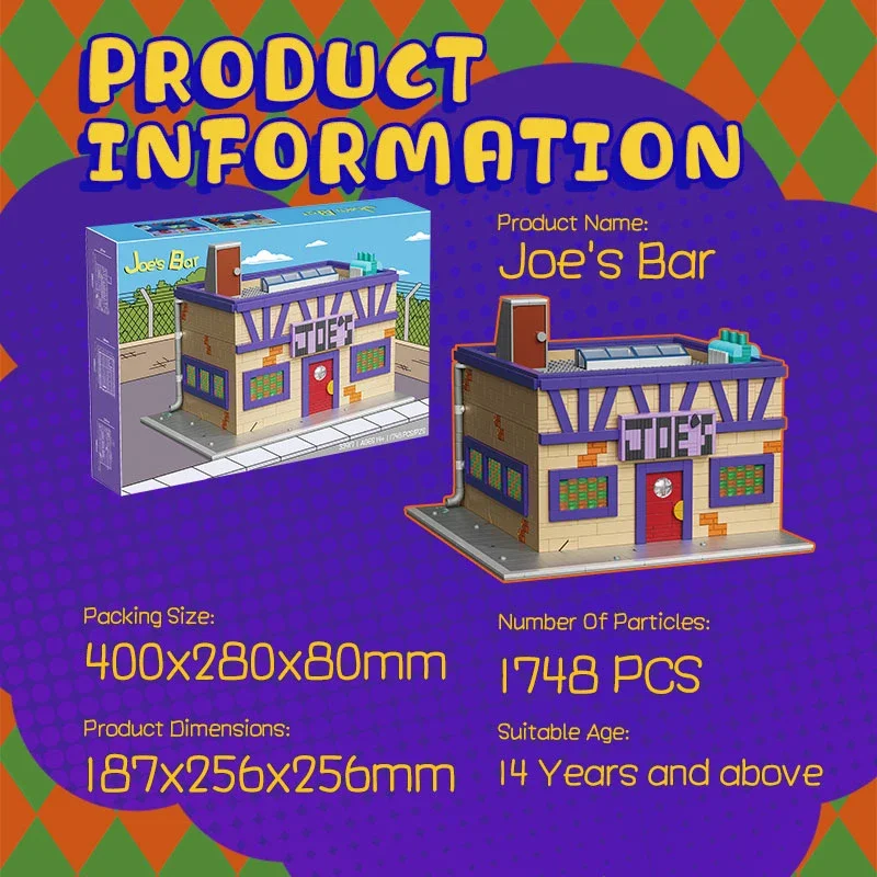 1748PCS Old Joe Bar Building Blocks Retro Bar dance Floor MOC Model Bricks Desktop Decoration Dit Toys For Kids Holiday Gifts image 6