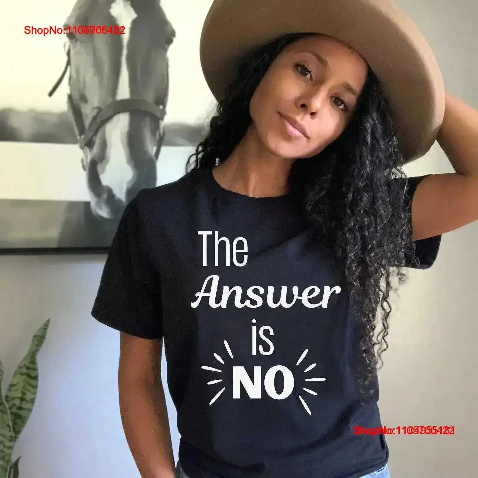 T-shirt « La Réponse Est Non » pour Parents Fatigués – Vêtement Décontracté et Respirant avec Citation Amusante « Maman et Papa » – Style Vintage Lavé et Reconnaissable
