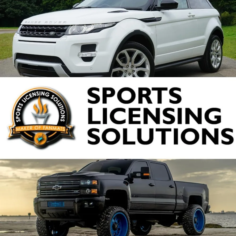 مجموعة من 4 سجادات سيارة NFL مع شعار فريق ثلاثي الأبعاد، حماية لجميع الأحوال الجوية للسيارات وسيارات الدفع الرباعي والالتقاطات - مقاس عالمي